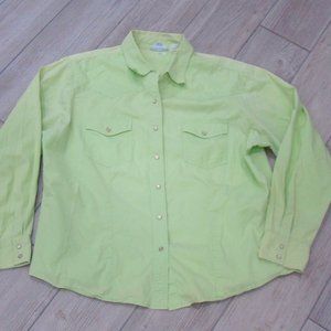 Angel Ranch Ladies Pearl Snap WESTERN Long Sleeve Shirt - Size xl